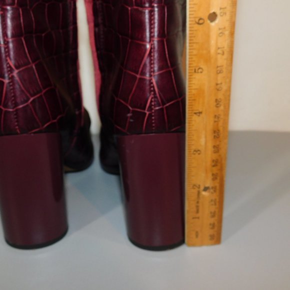 Coach Brigitte Boot Croc Embossed Knee High Boots Size 6.5 - Picture 8 of 16